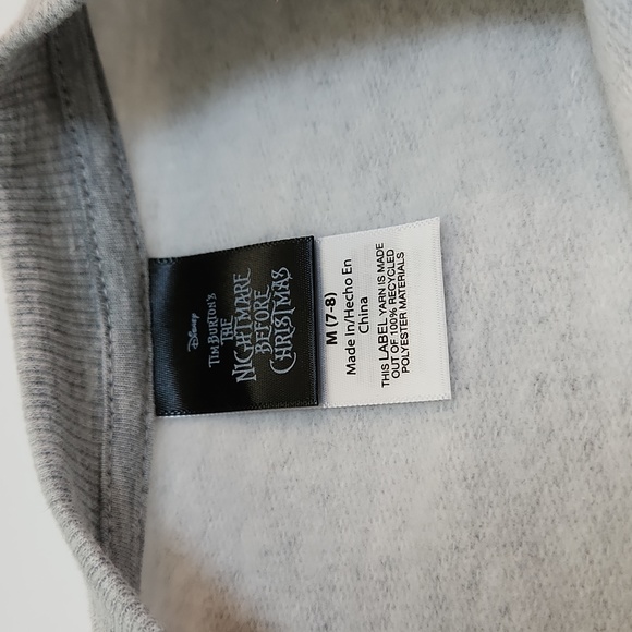 Nightmare Before Christmas Disney Jack & Sally Graphic Sweatshirt Girl's M 7-8 - Picture 2 of 6